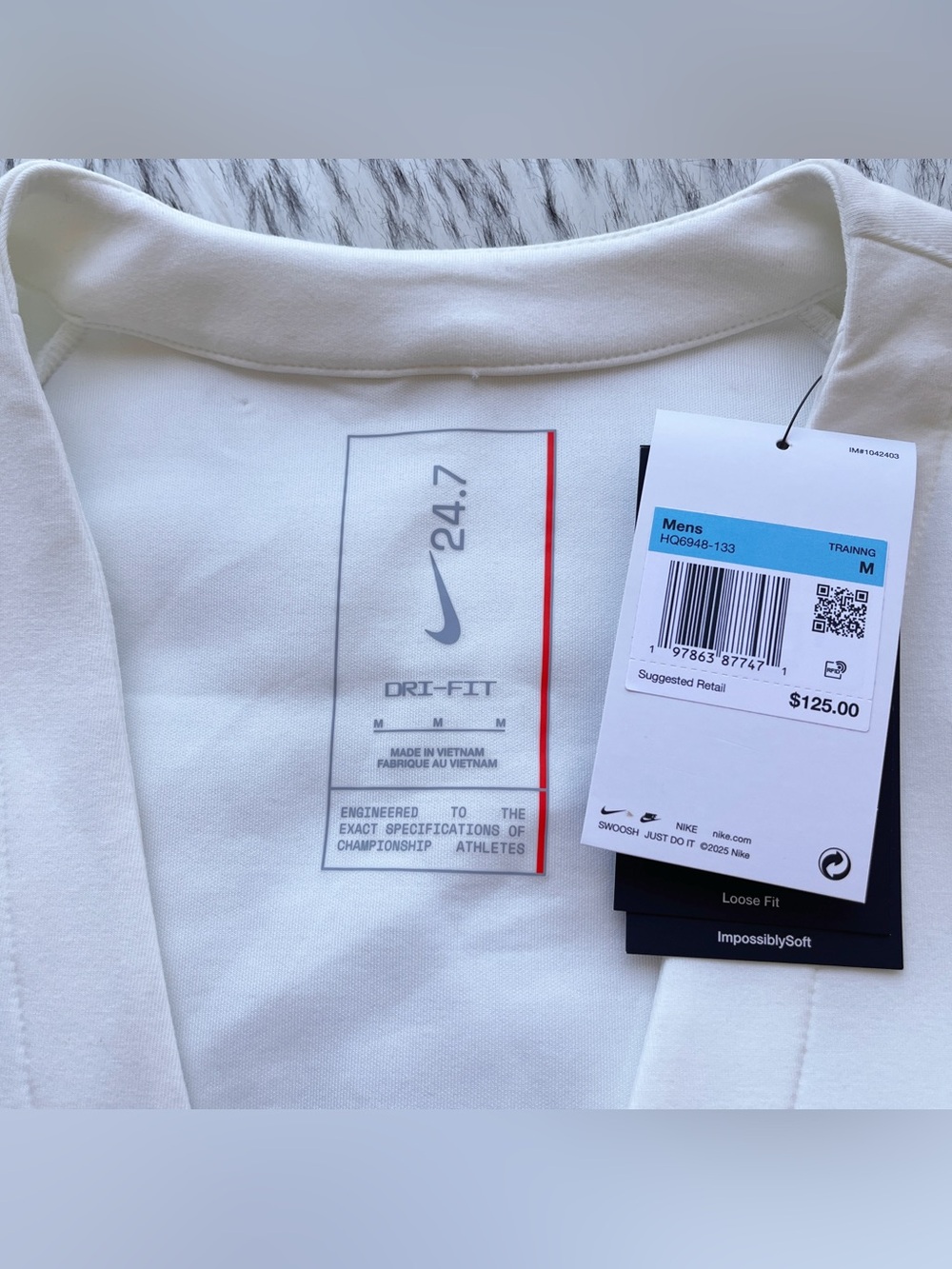 Nike 24/7 Impossibly Soft Cardigan Top Bone White - Picture 2 of 8
